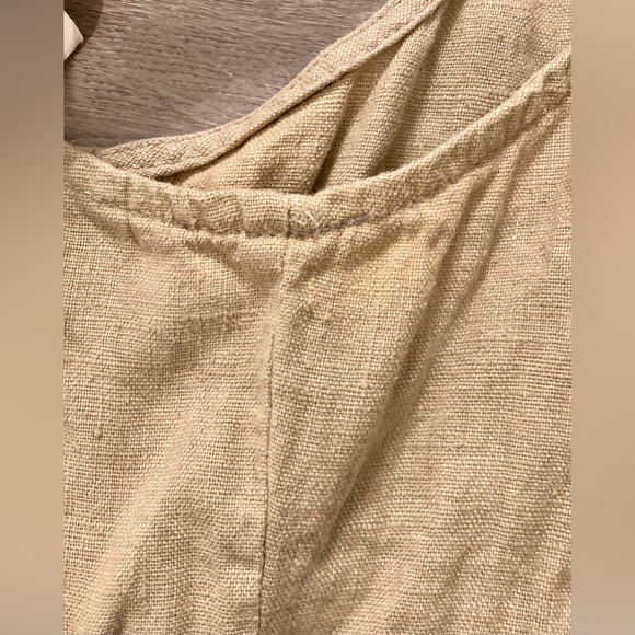 Studio Ease Linen Dress Women Beige Sz 16 - Picture 8 of 8